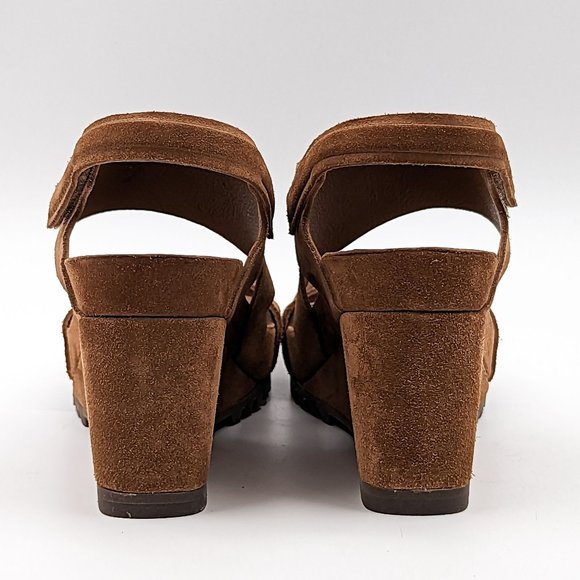Pedro Garcia Wmn Jouri Platform Brown Suede Lug Wedge Sandals sz 11.5US 42EUR - Picture 10 of 11